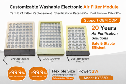 Washable Electrostatic Precipitation Sterilization Module