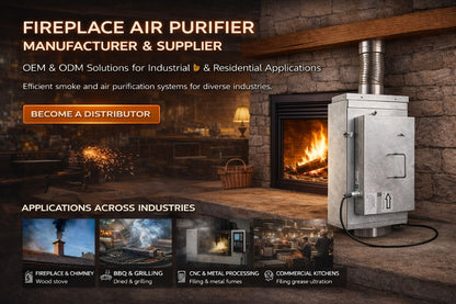 Fireplace Woodstove ESP Filter Reusable Chimney Air Purifier