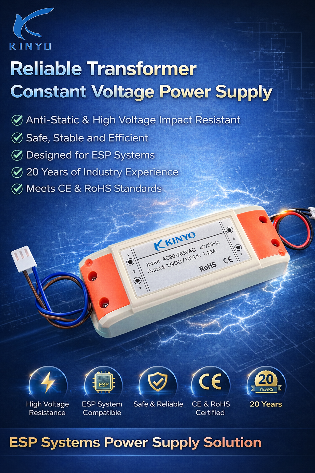 Constant Voltage Power Supply for ESP Systems