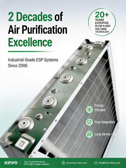 Ultra-Thin ESP Electrostatic Dust Collection Filter System 94mm Depth