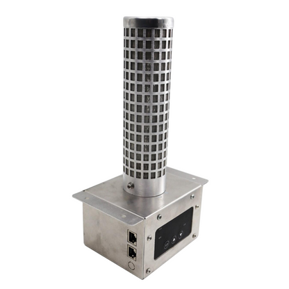Compact 158x102x225mm dimensions and mounting layout of KY-ADS-M225V3 PCO air purifier module for HVAC and AHU duct retrofit installation