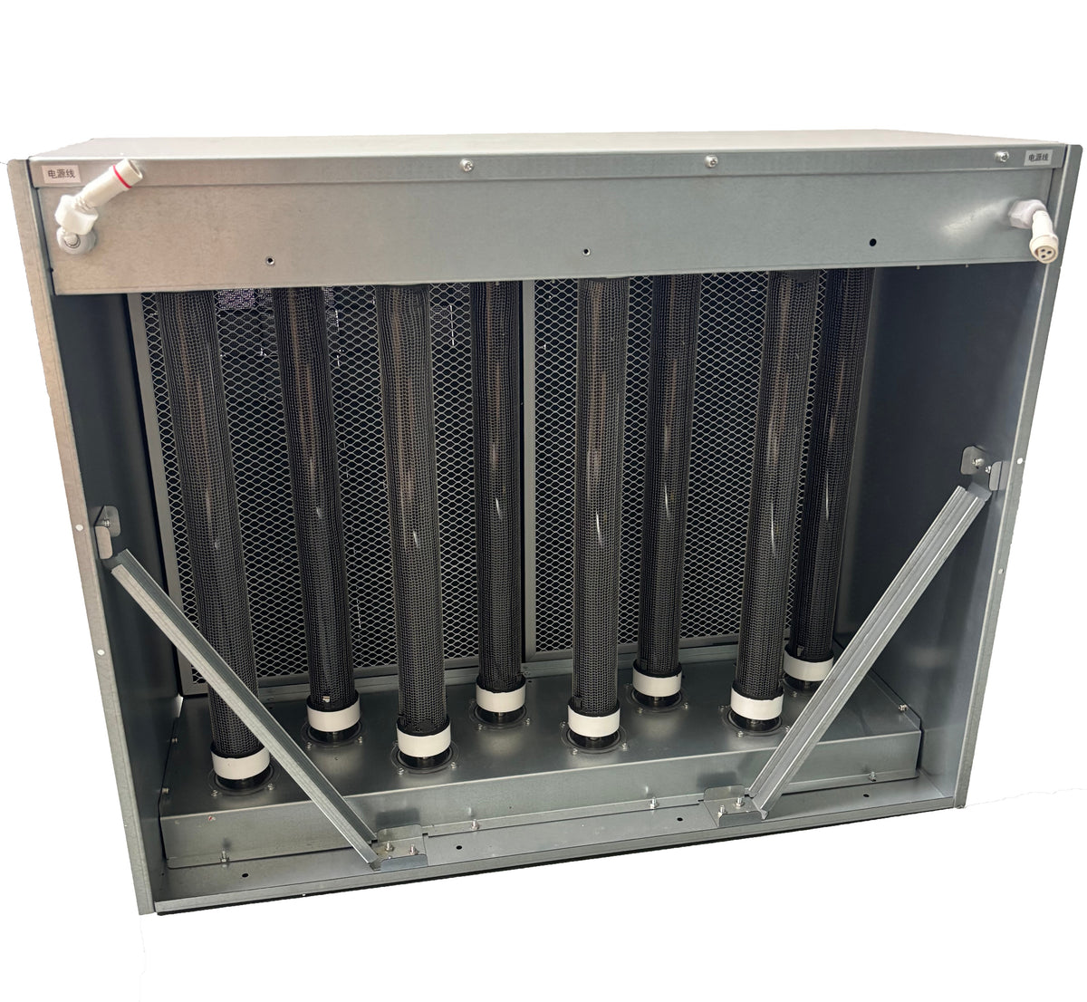 Duct-mounted plasma ion deodorization and sterilization module for FCU AHU MAU industrial central ventilation applications