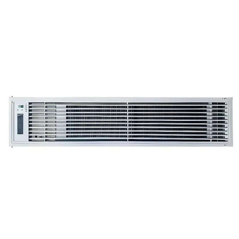 KY-FCU-70 fan coil return air purifier front view with louvered grille and status panel