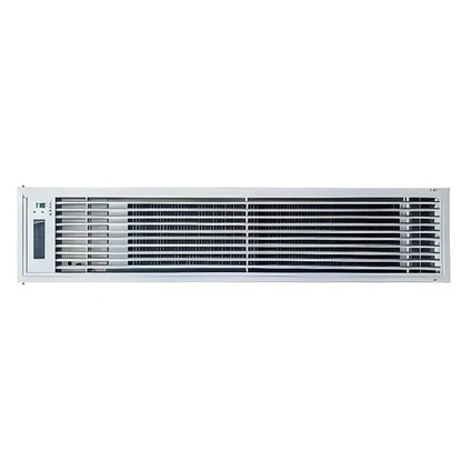 KY-FCU-70 fan coil return air purifier front view with louvered grille and status panel