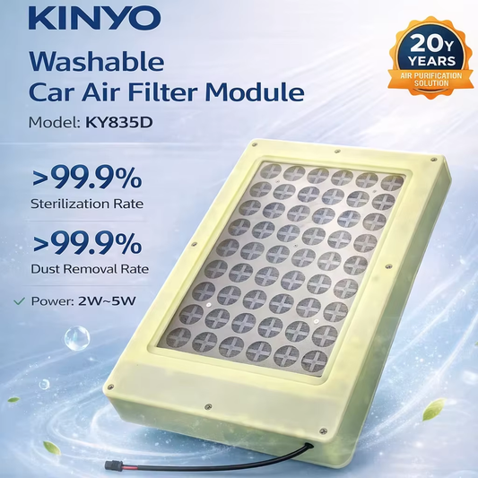 KY835D washable electrostatic car air purifier module, main product photo