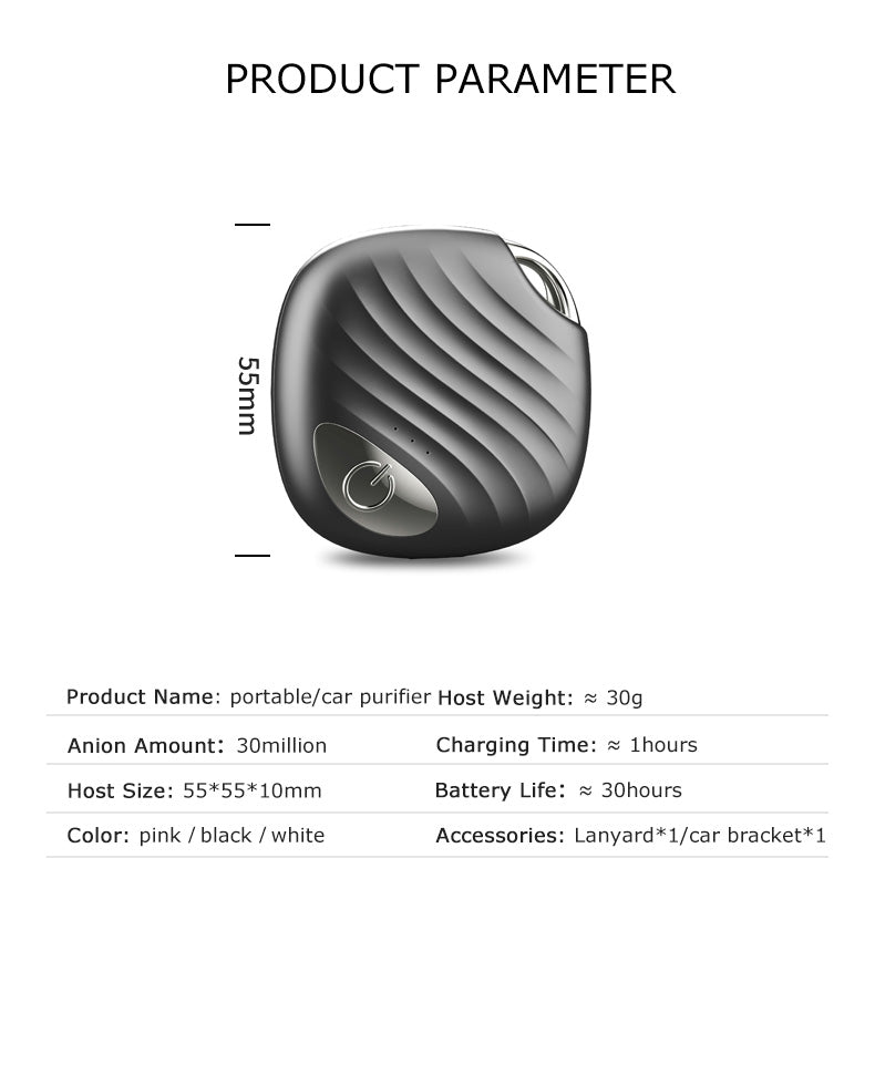 Wearble Mini Negative Ion Air Purifier KYHC03