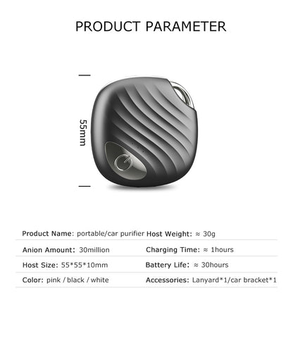 Wearble Mini Negative Ion Air Purifier KYHC03