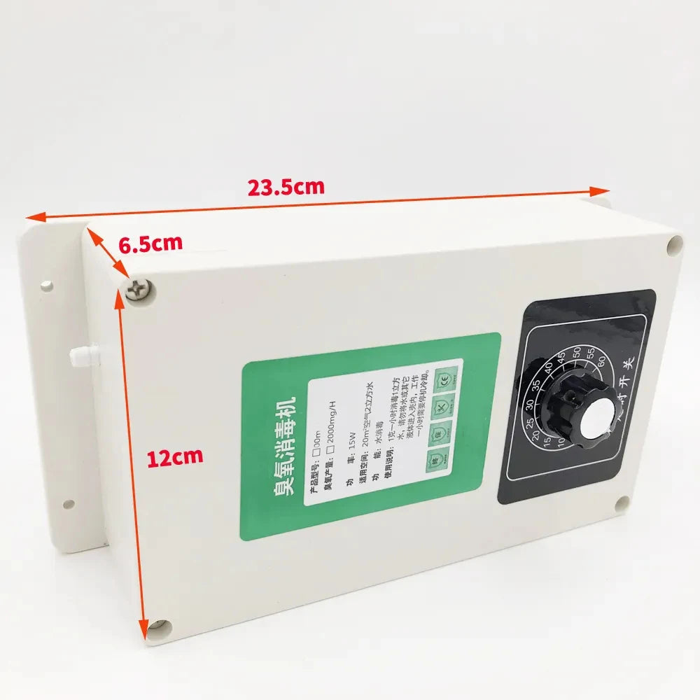 2000mg/h Ozone Generator Disinfection for Fruits Vegetables Meat Food With Timer