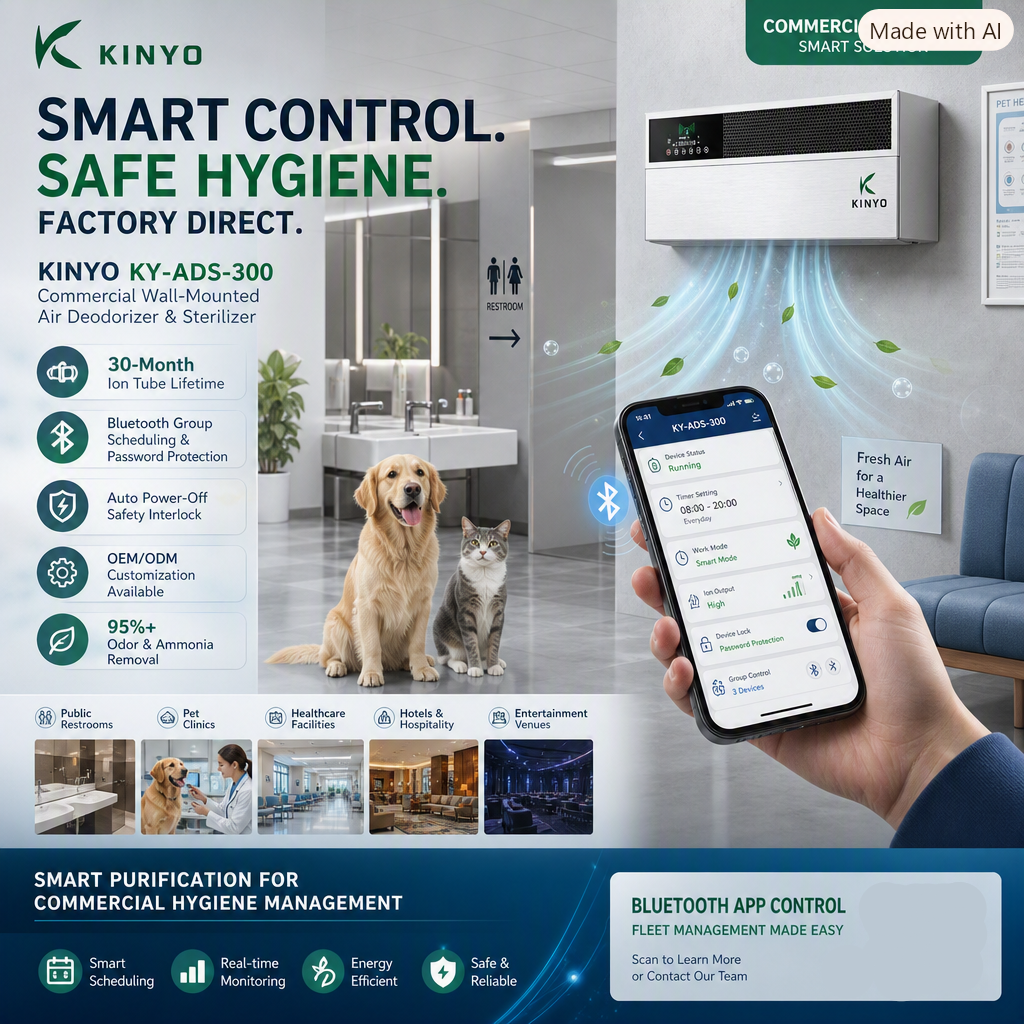 KY-ADS-300 Commercial Air Deodorizer & Sterilizer | Wall-Mounted